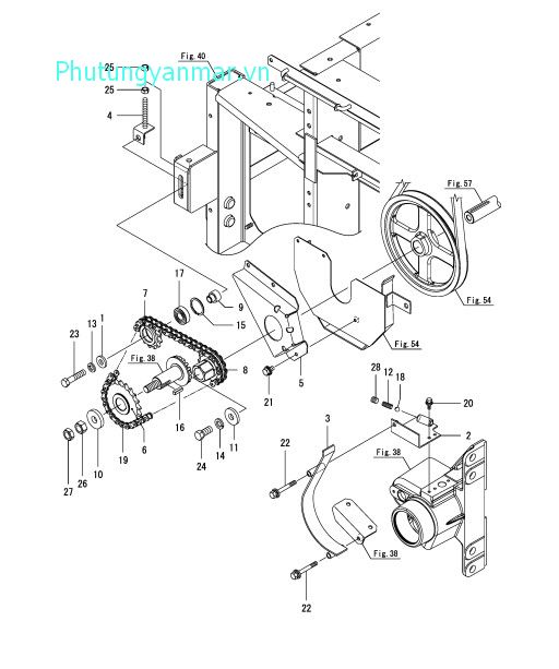 Xích truyền động cắt